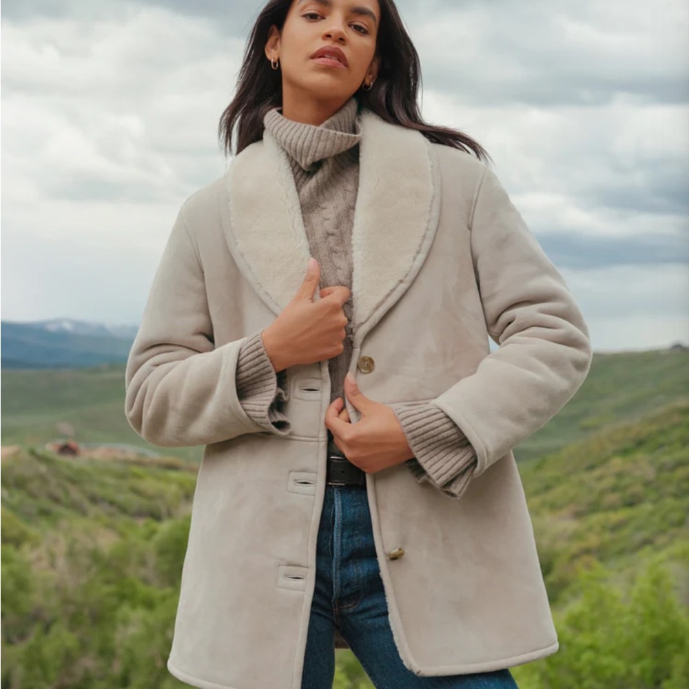Jenni Kayne Women's Aspen Shearling Coat Size Small